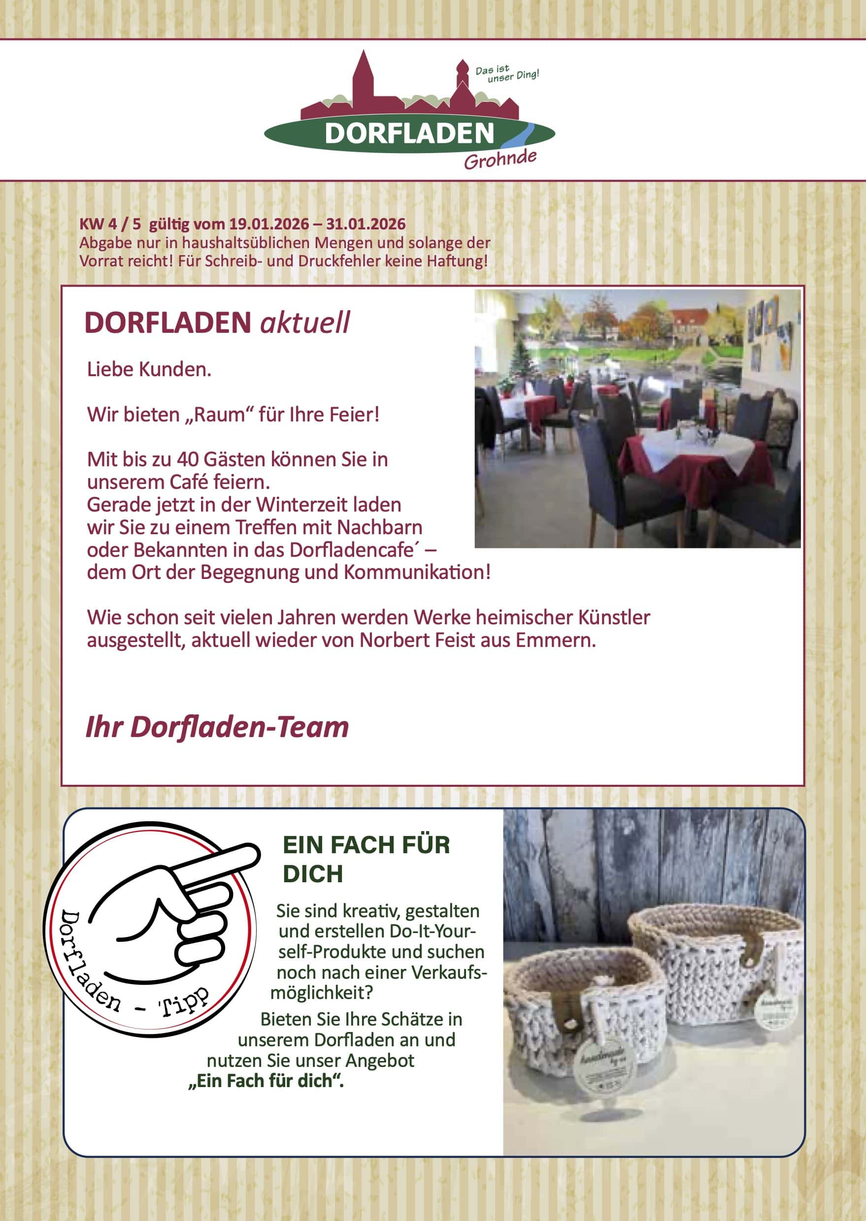 Angebote Dorfladen in Grohnde