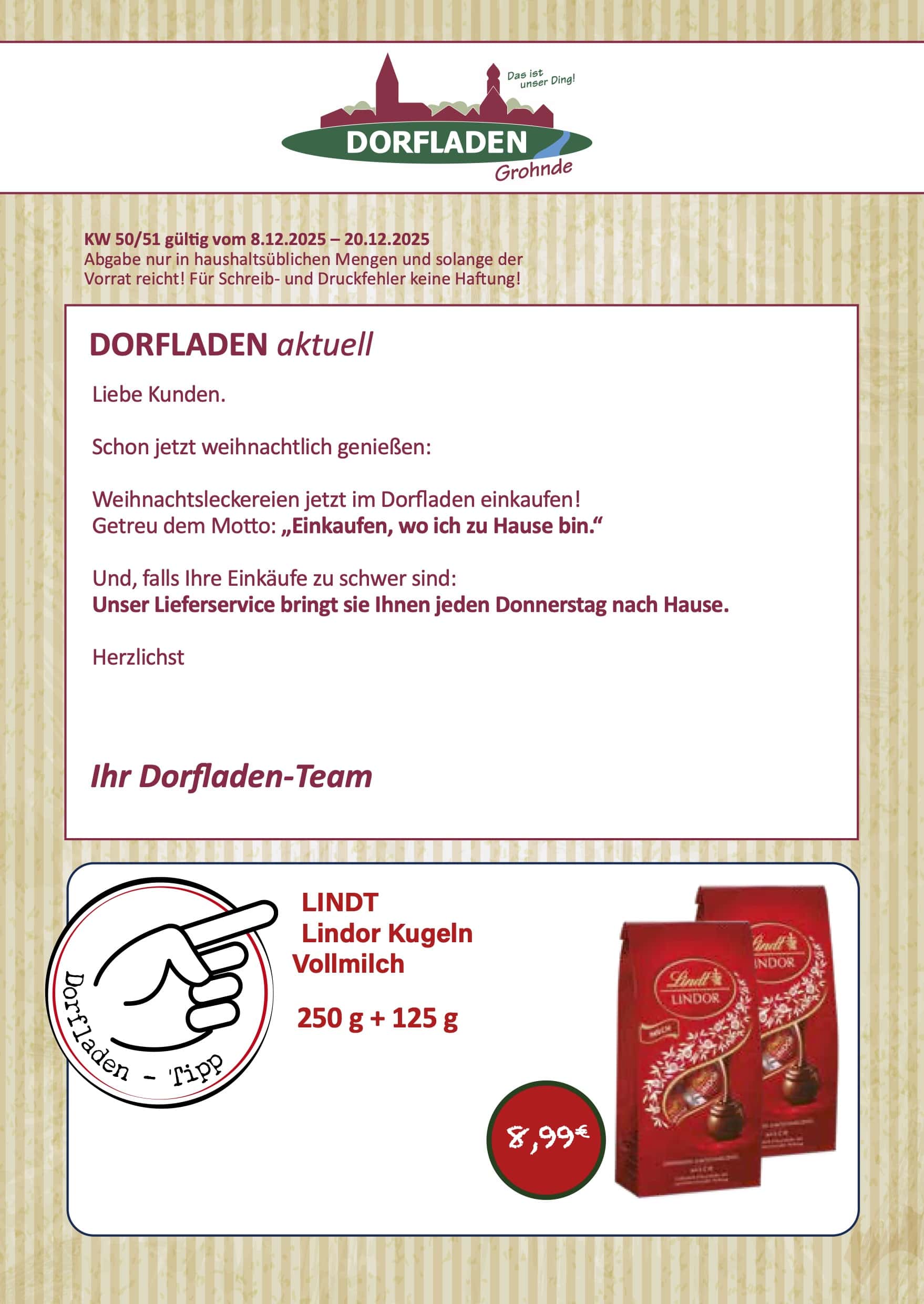 Angebote Dorfladen in Grohnde