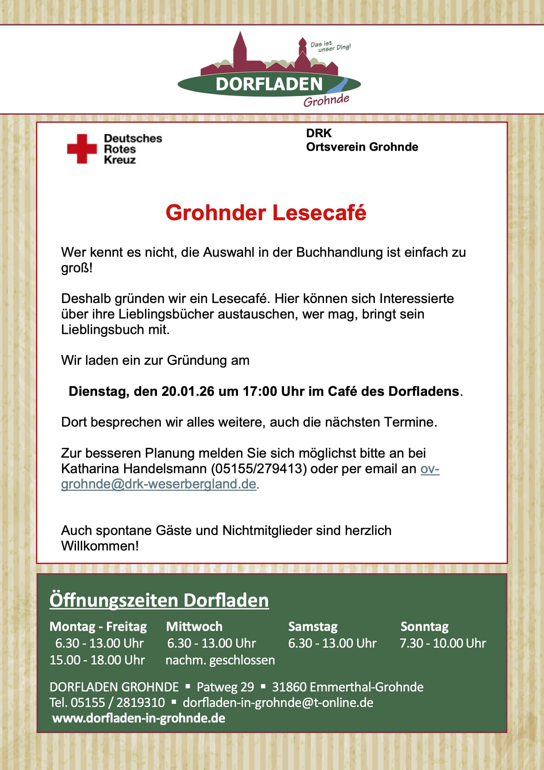 Angebote Dorfladen in Grohnde