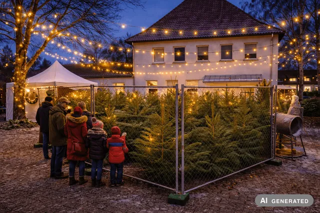 Frisch geschlagene Weihnachtsbäume aus der Region